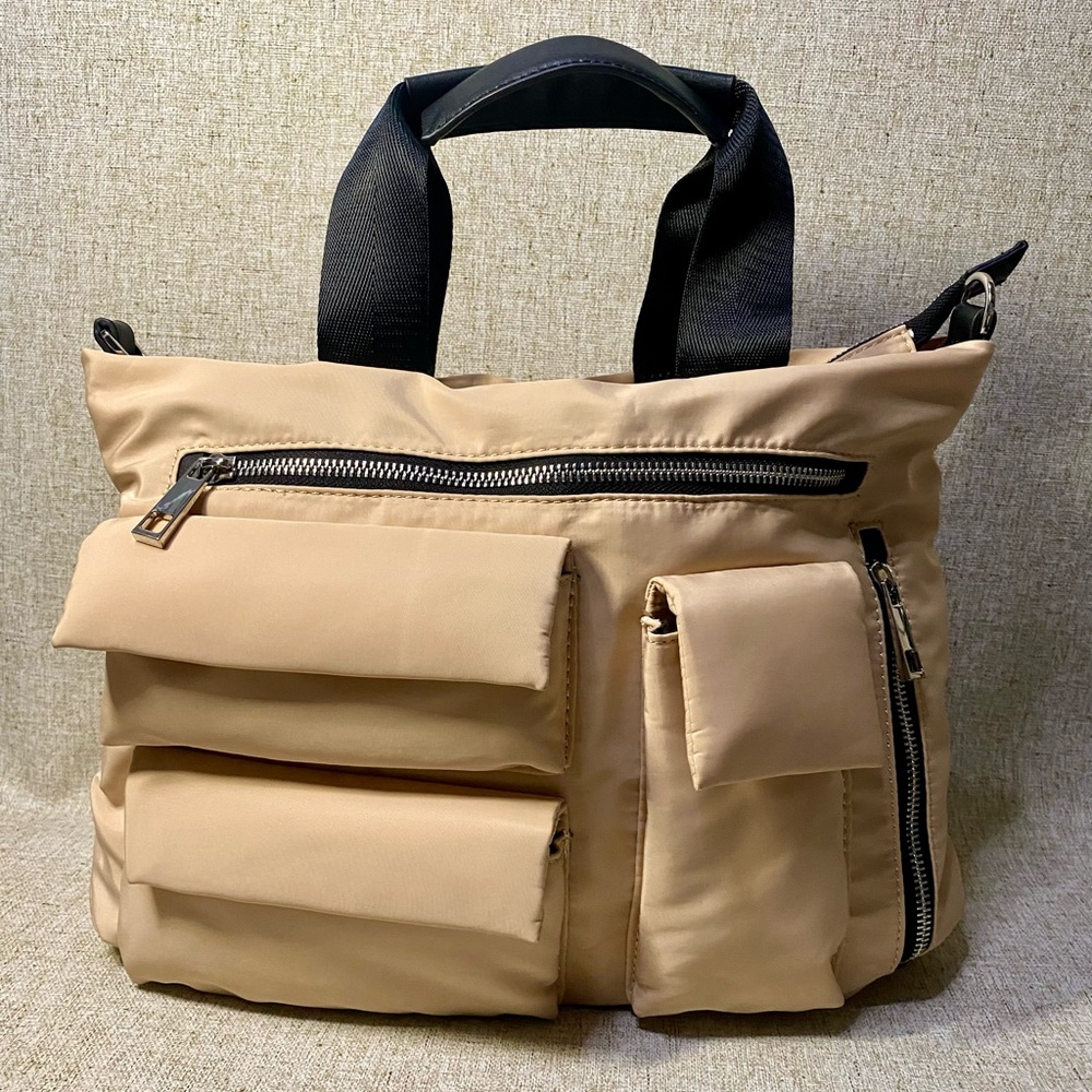 💥ZARA LARGE nylon and leather bag, it is very spacious, excellent condition,💥